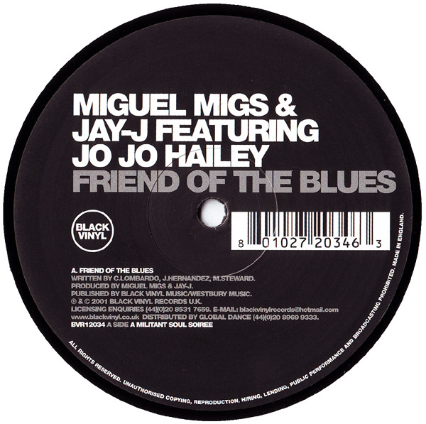 Miguel Migs & Jay-J - Friend Of The Blues - Black Vinyl Records