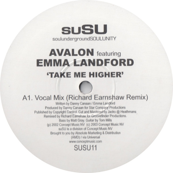 Avalon Feat Emma Landford - Take Me Higher - Susu