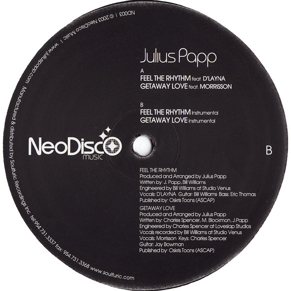 Julius Papp Ft D'Layna - Feel The Rhythm - Neo Disco Music