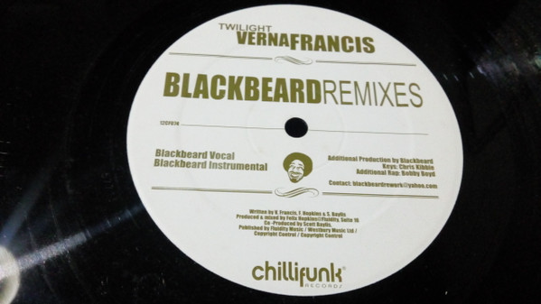 Verna Francis - Never Too Late / Twilight (Remixes) - Chilli Funk