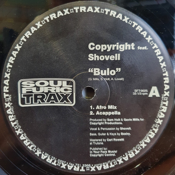 Copyright Feat. Shovell - Bulo - Soulfuric Trax