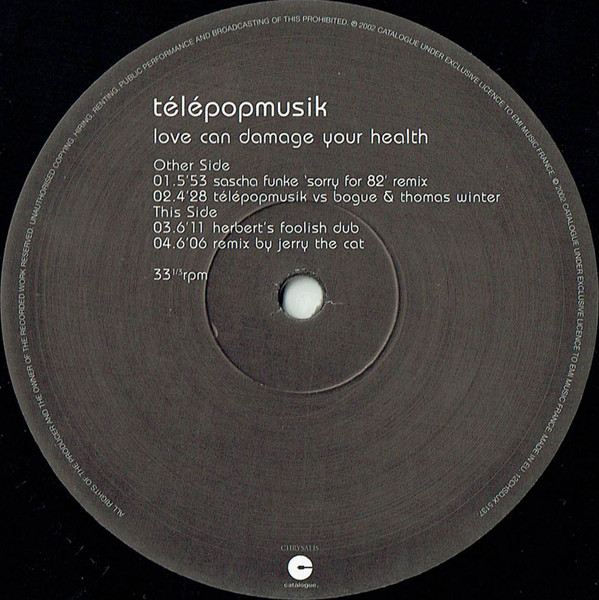 Télépopmusik - Love Can Damage Your Health - Chrysalis