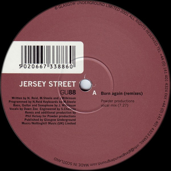 Jersey Street - Born Again (Remixes) - Glasgow Underground