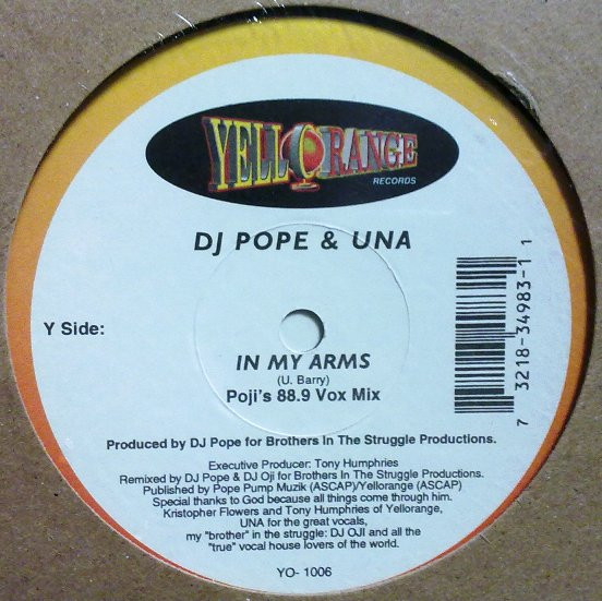 DJ Pope & Una - In My Arms - Yellorange