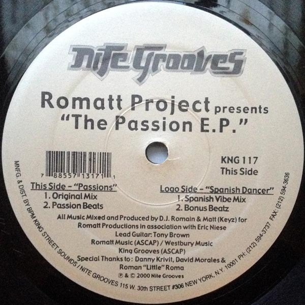 Romatt - The Passion EP - Nite Grooves