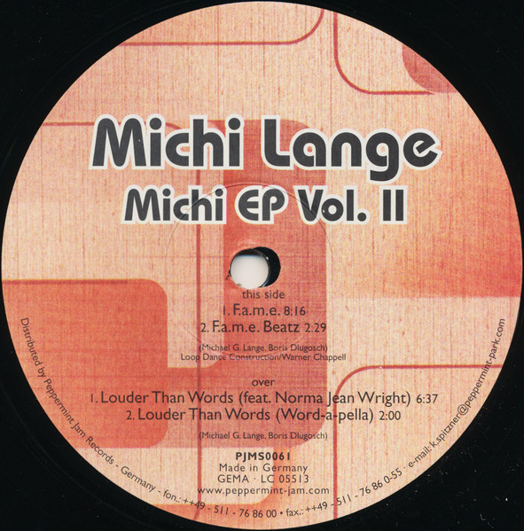 Michi Lange - Michi EP Vol. II - Peppermint Jam